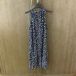 Banana Republic Sleeveless Polka Dot Flounce Dress Size Small
